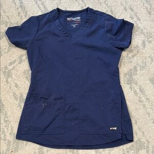 Navy Blue Scrub Top